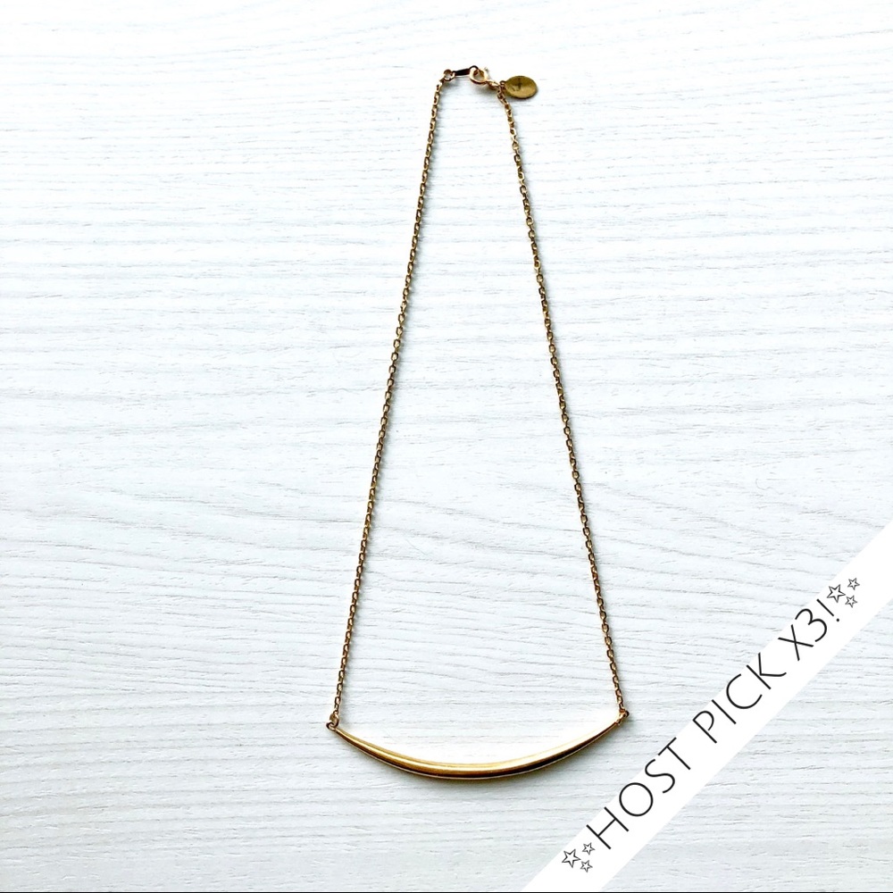 ✨HPx3!✨NWT Jennifer Tuton Gold Bar Necklace